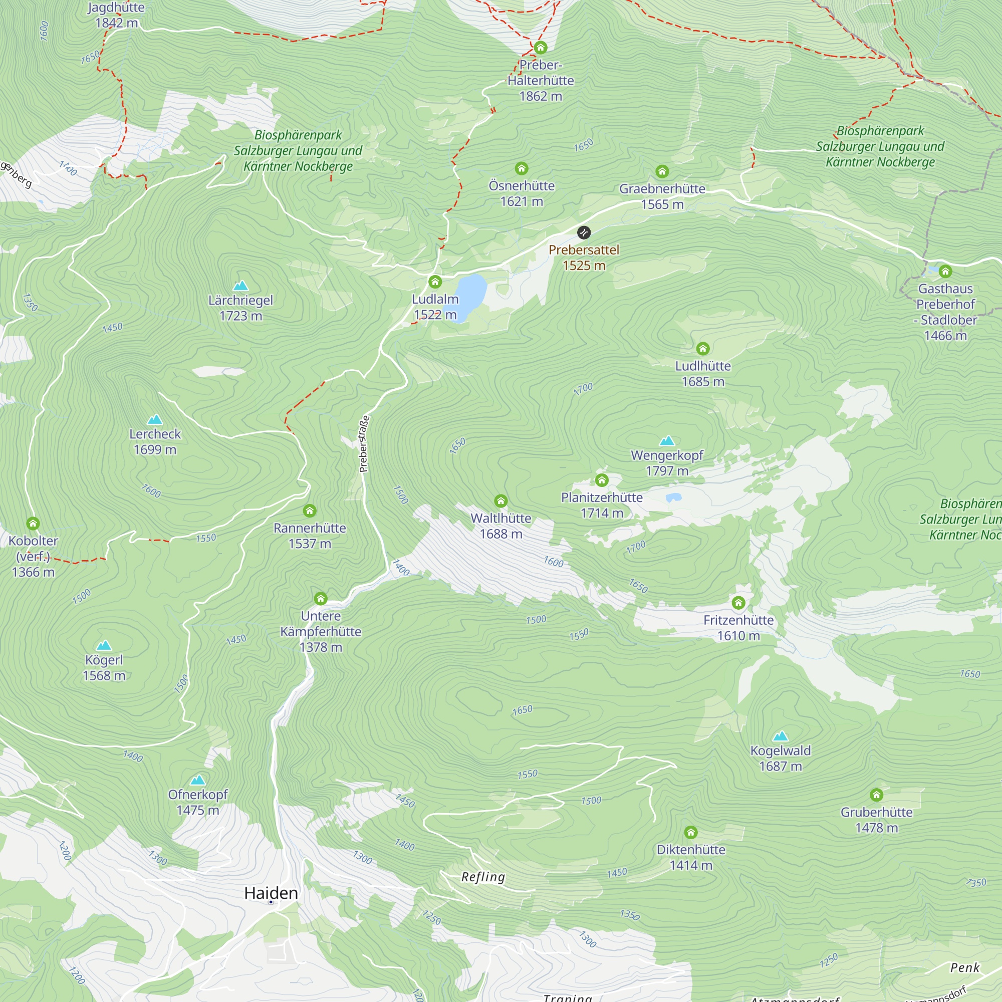 Waltlhütte map