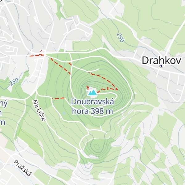 Map of Doubravská hora