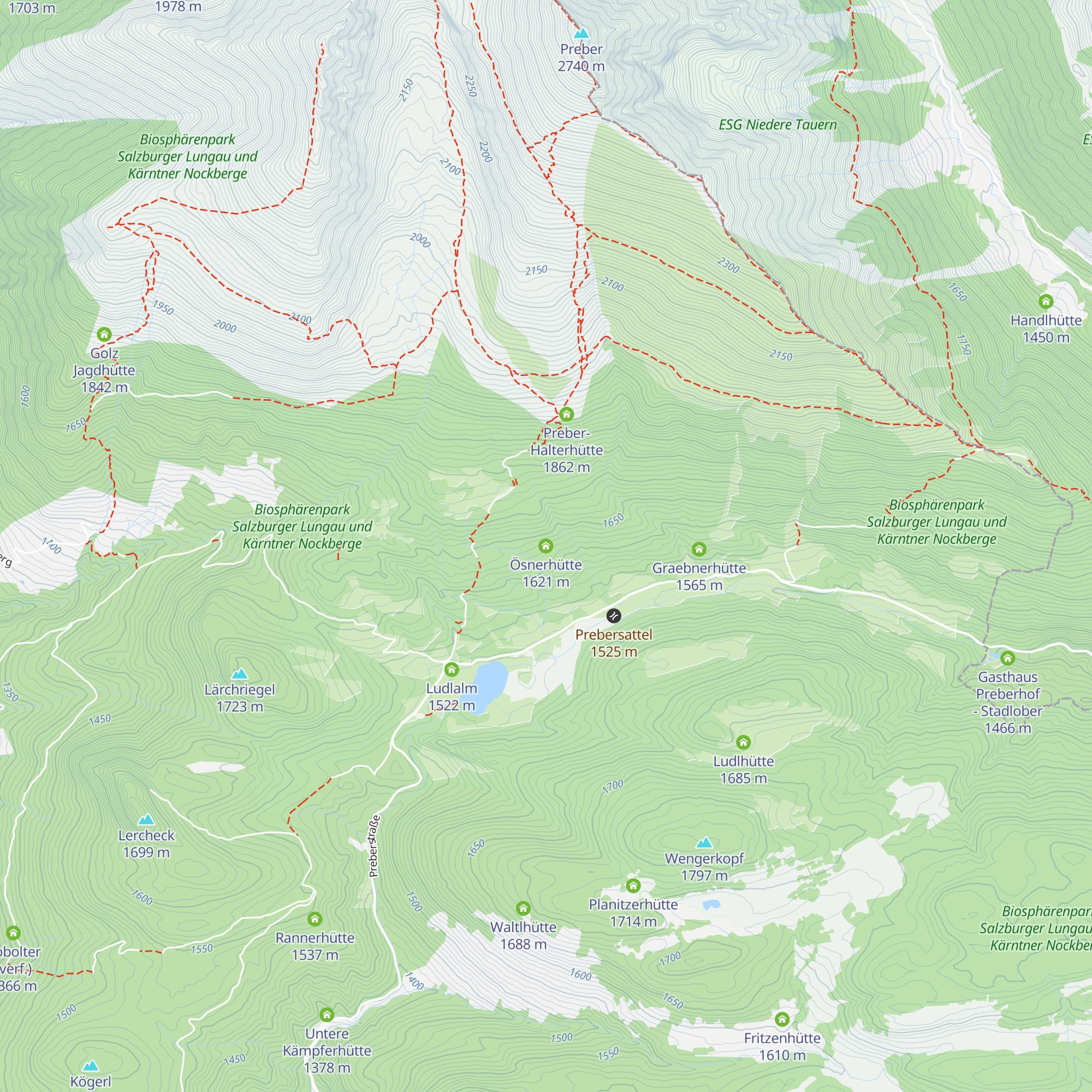 Ösnerhütte map