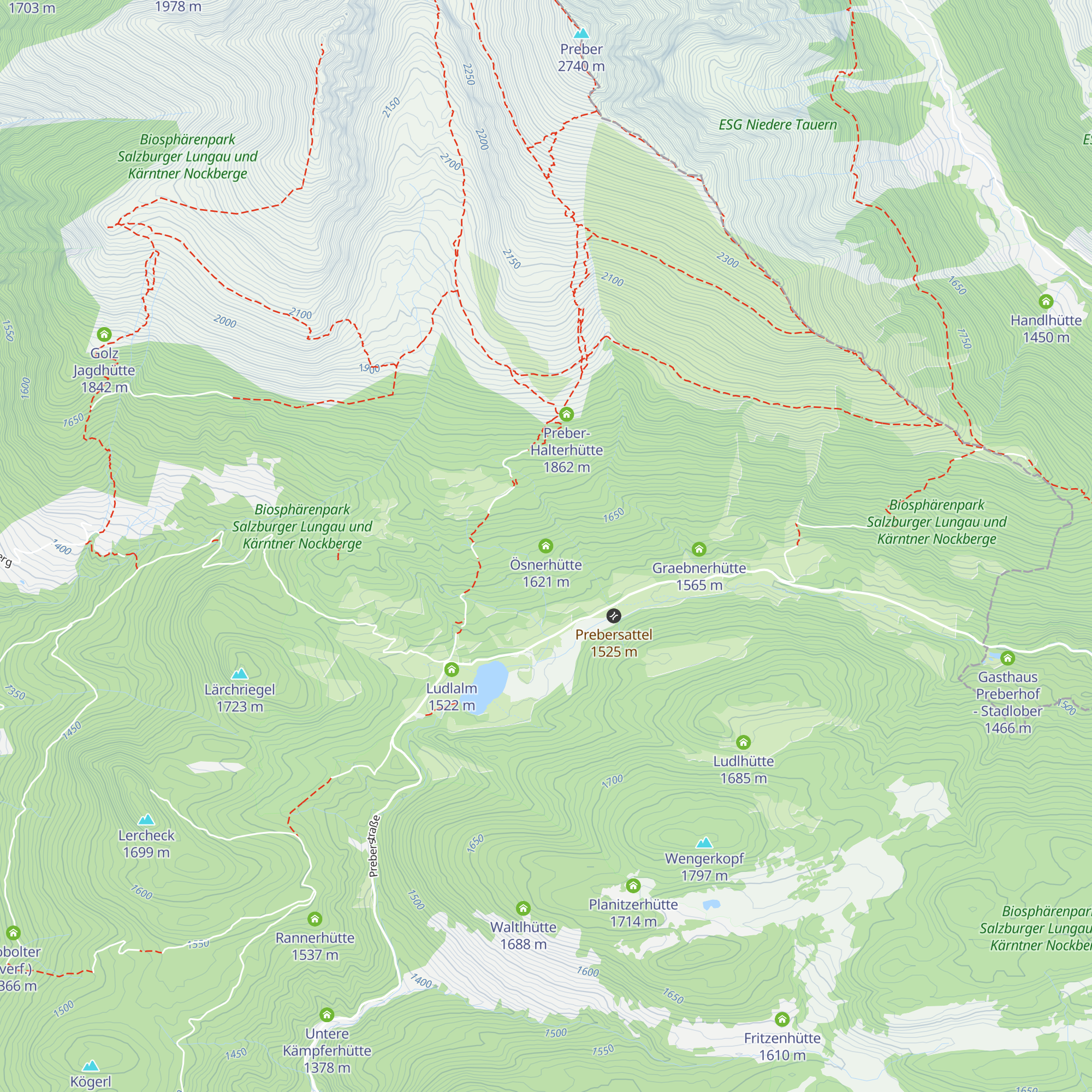 Ösnerhütte map