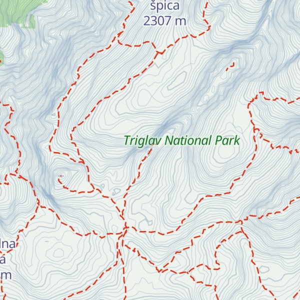 Map of Visoka Vrbanova špica