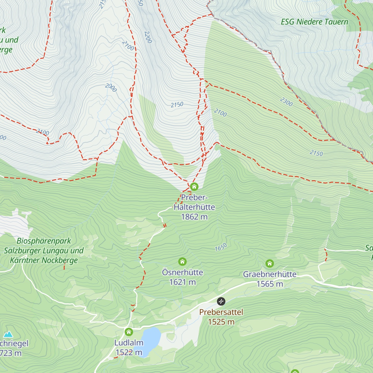 Ehem. Preber-Halterhütte map