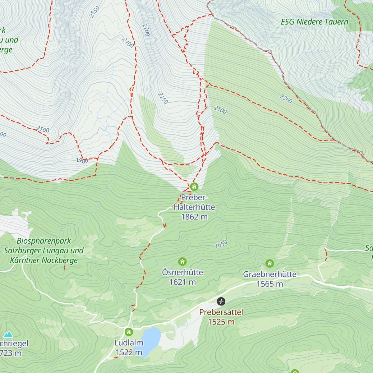 Ehem. Preber-Halterhütte map