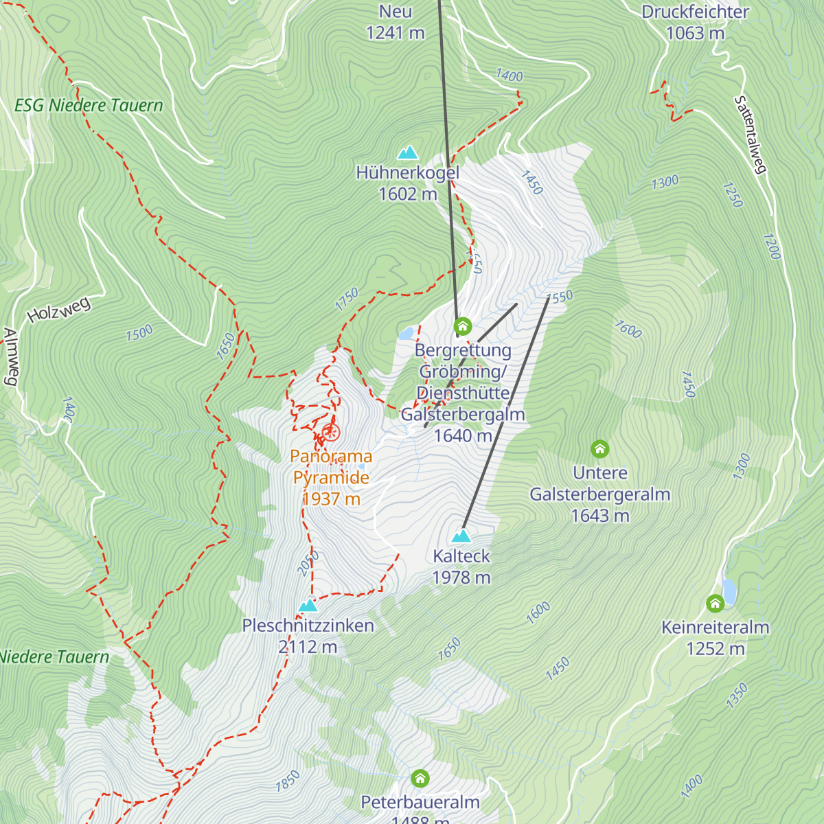 Galsterbergalmhütte map