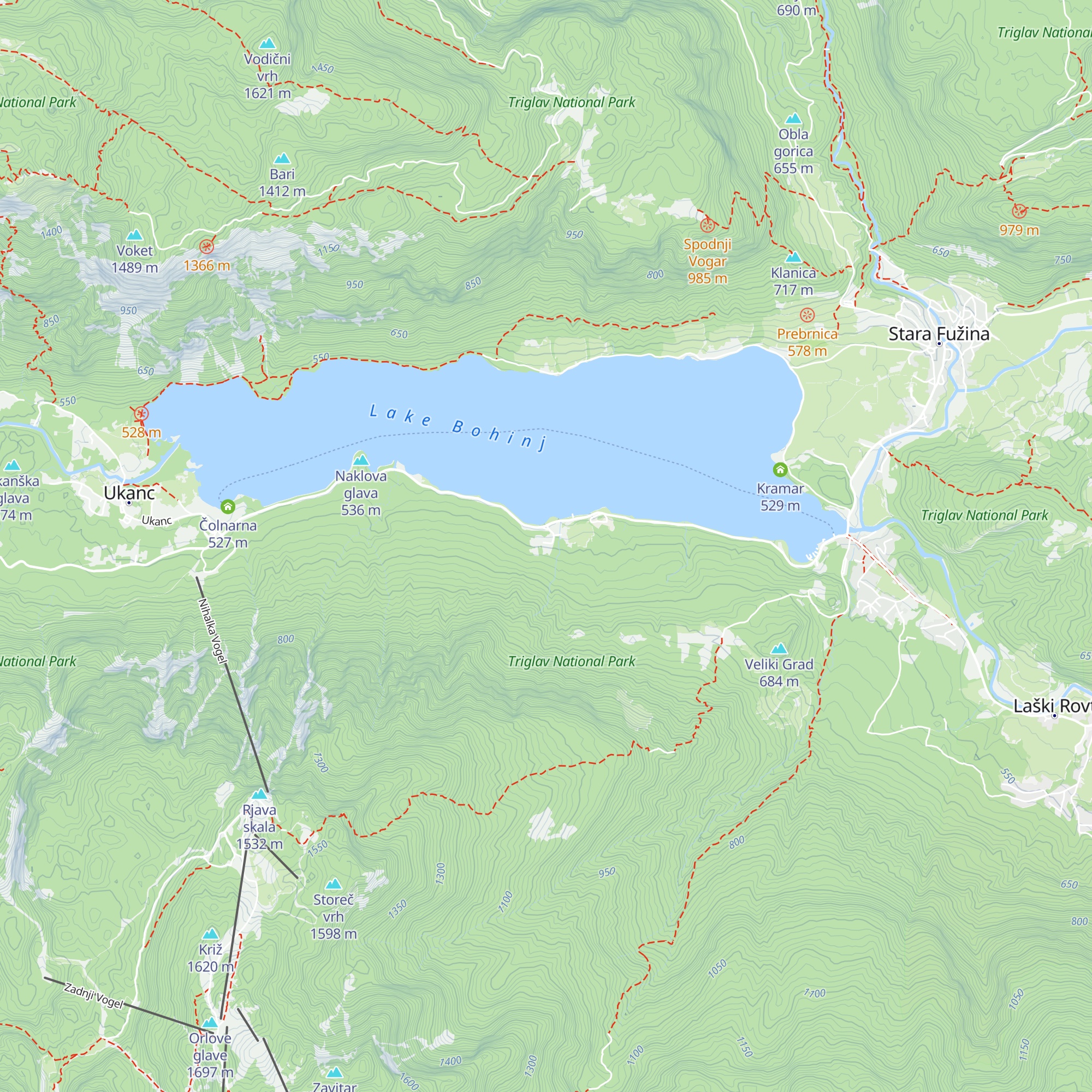 CŠOD BOHINJ map