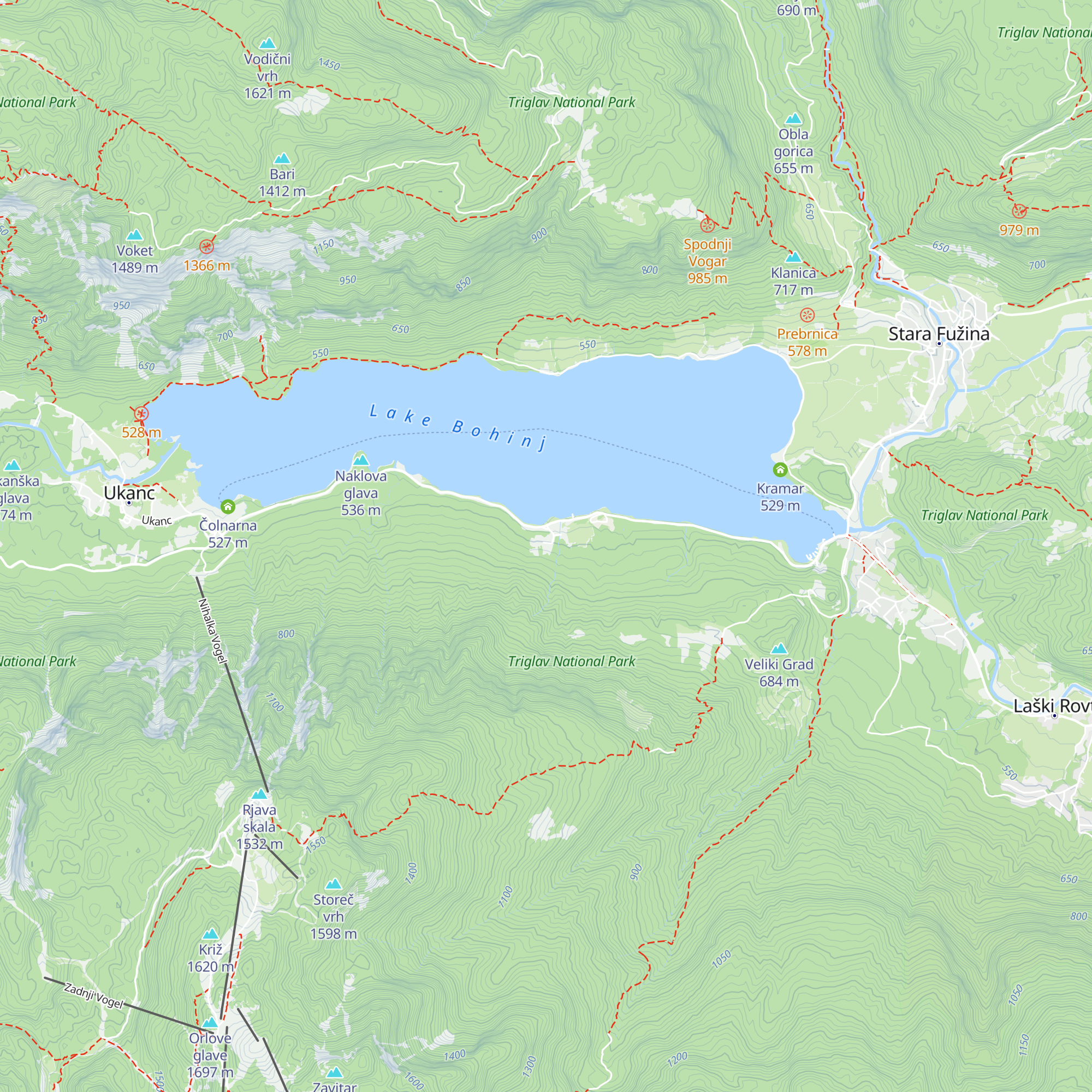 CŠOD BOHINJ map