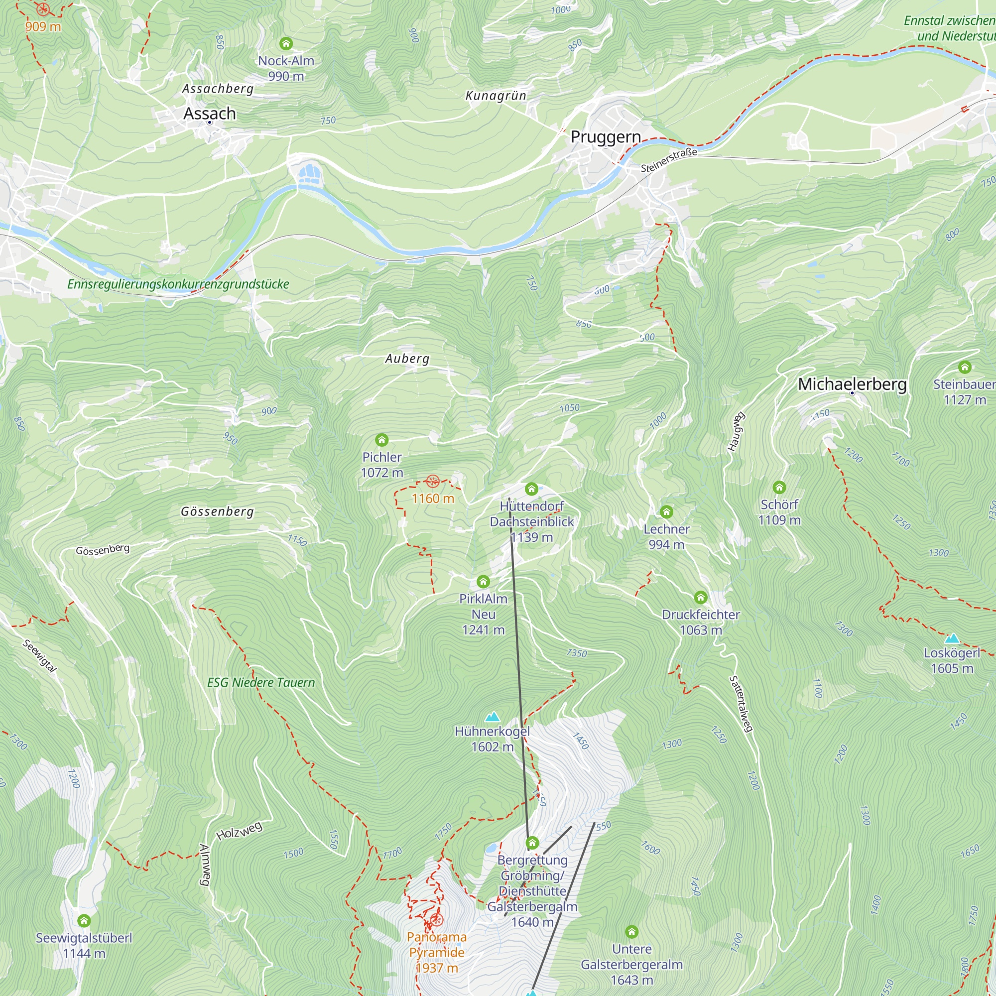 Amadeus Alm map