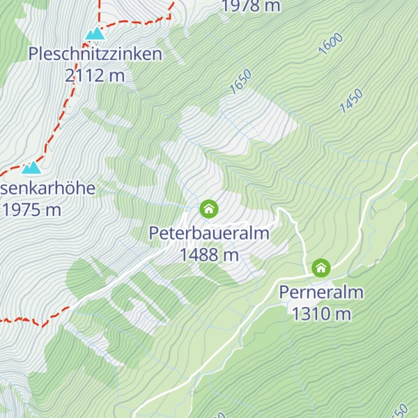 Map of Peterbaueralm