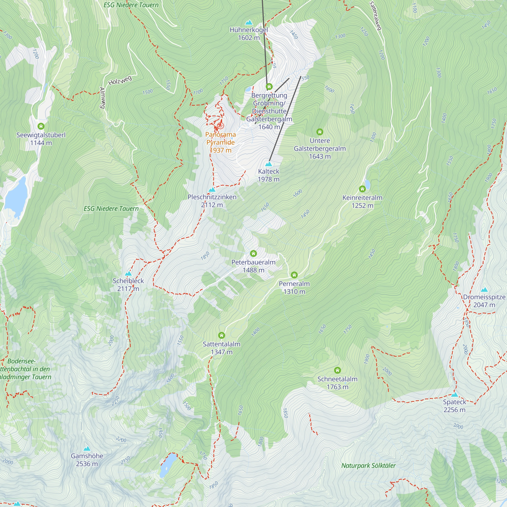 Peterbaueralm map