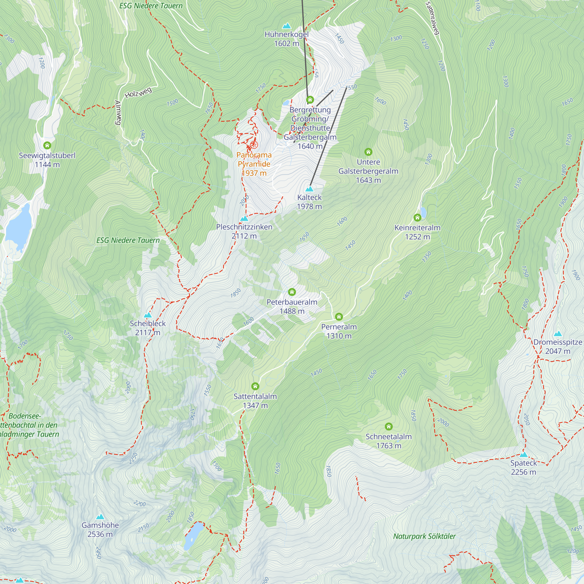 Peterbaueralm map