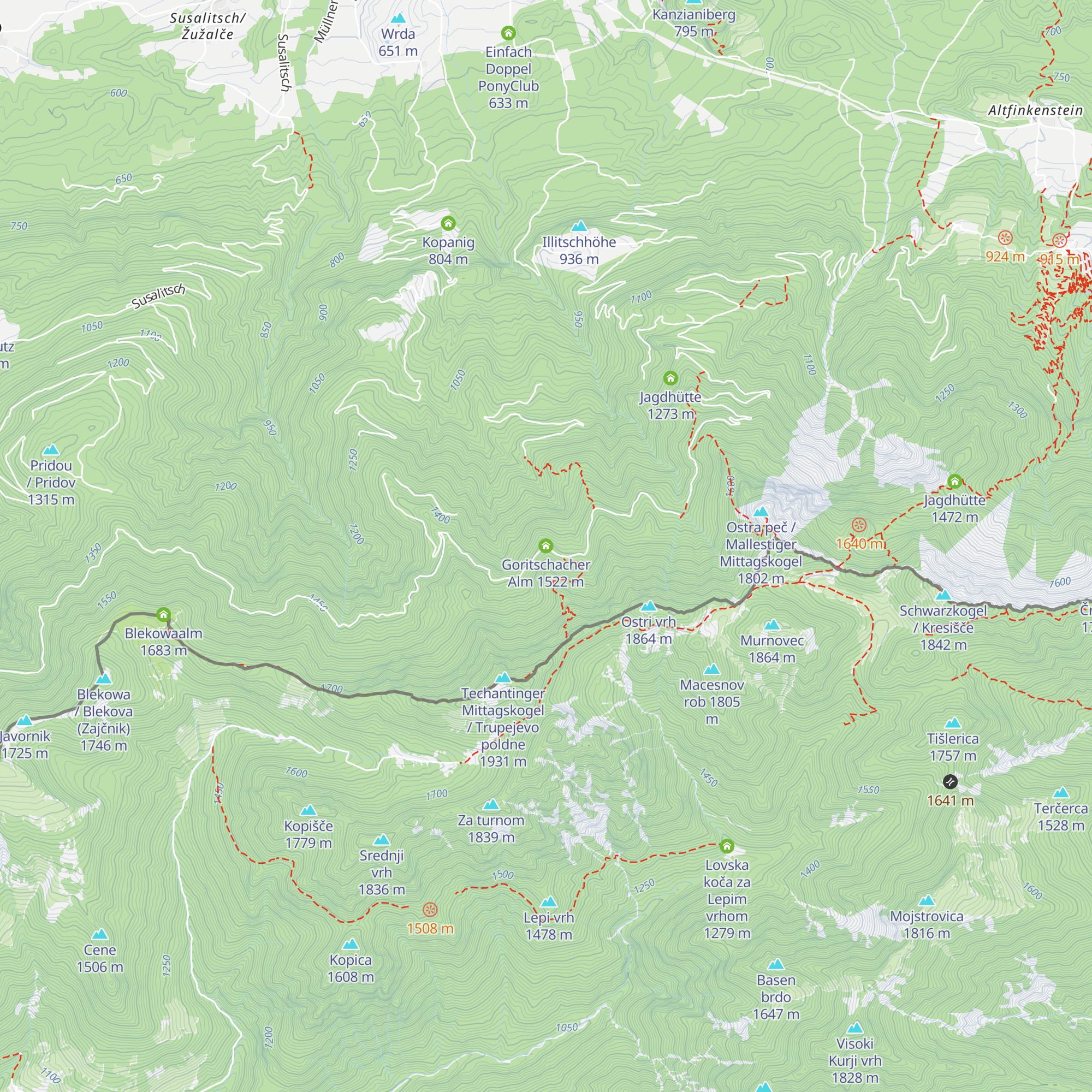 Goritschacher Alm map