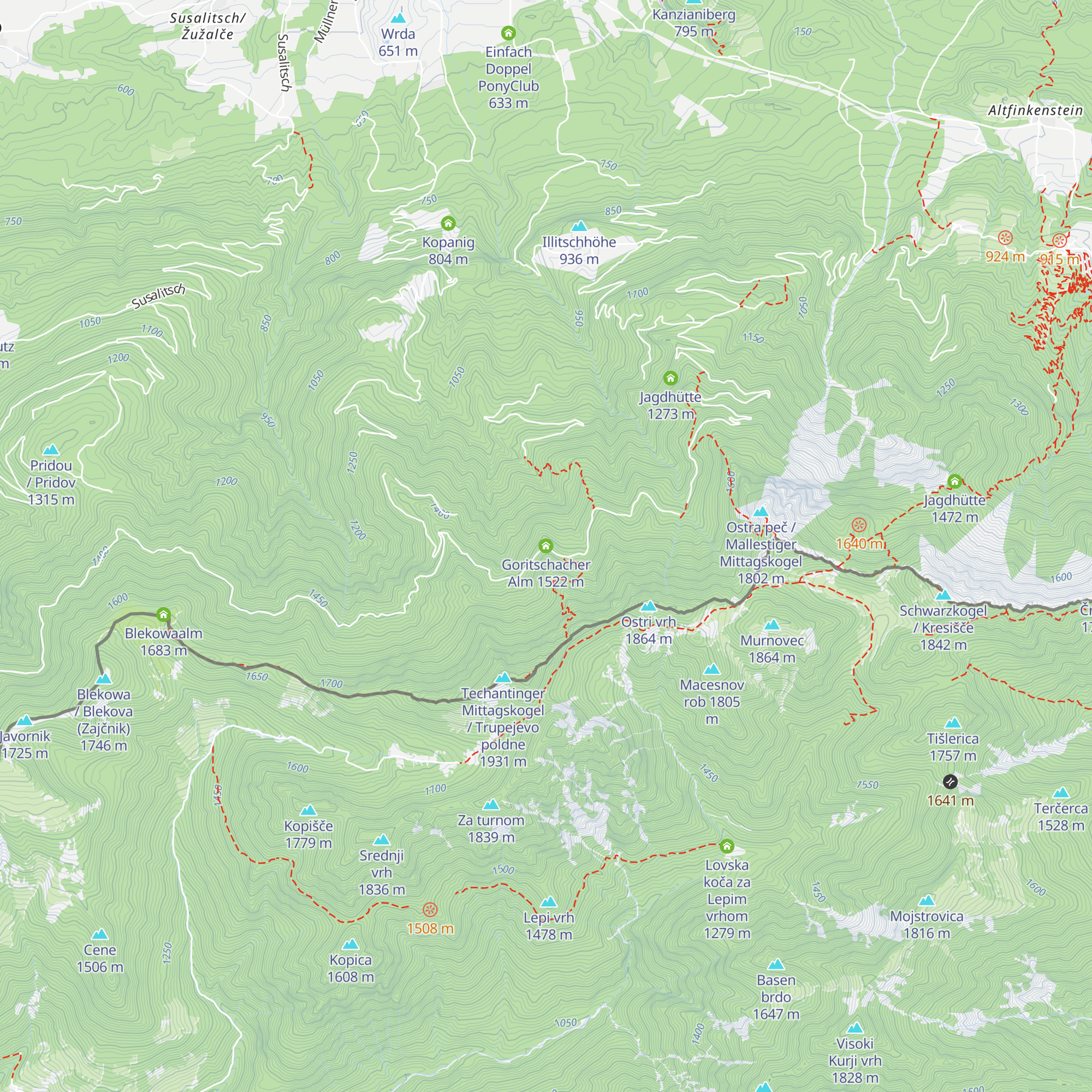 Goritschacher Alm map