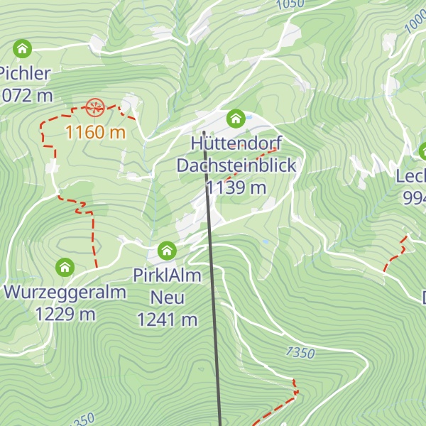 Map of Hüttendorf Pruggern