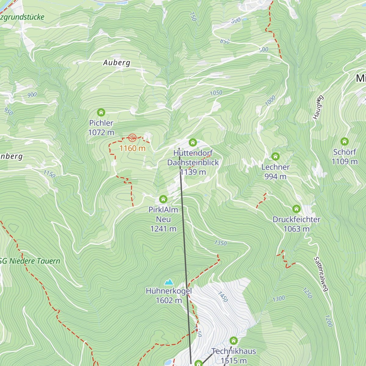 Hüttendorf Pruggern map