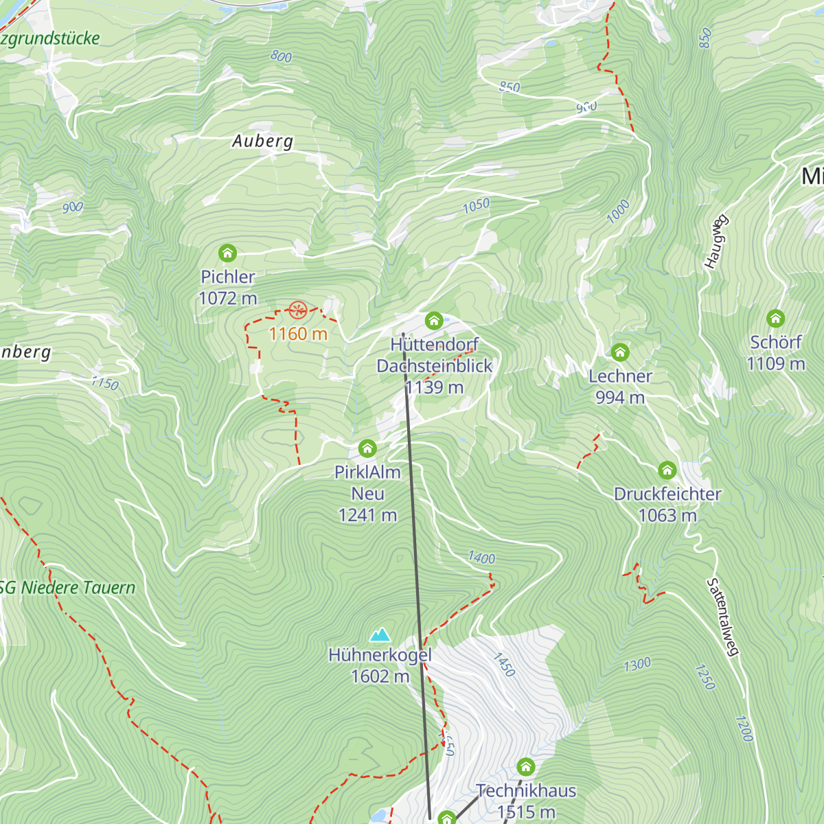 Hüttendorf Pruggern map