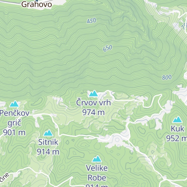 Map of Črvov vrh