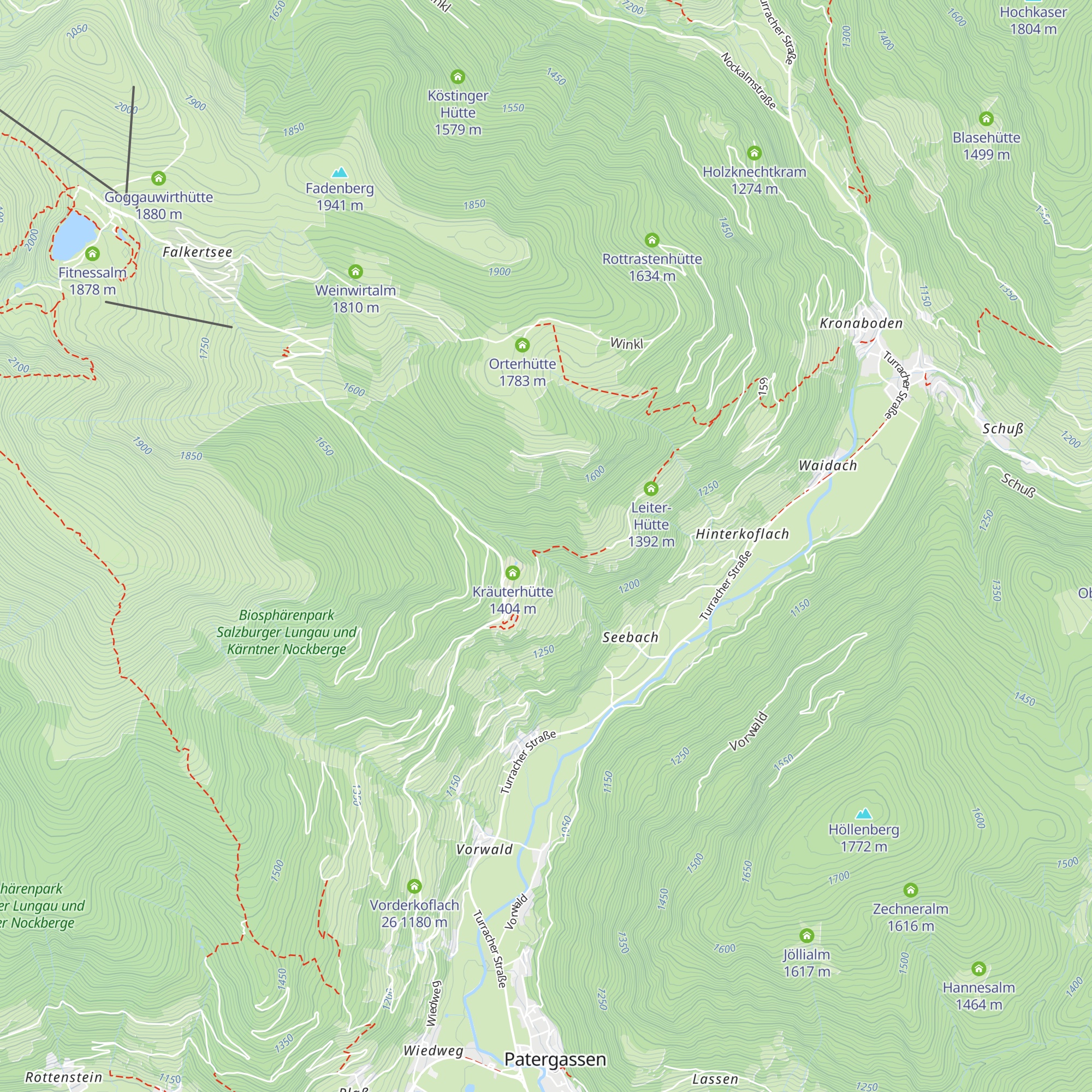Bacherhütte map
