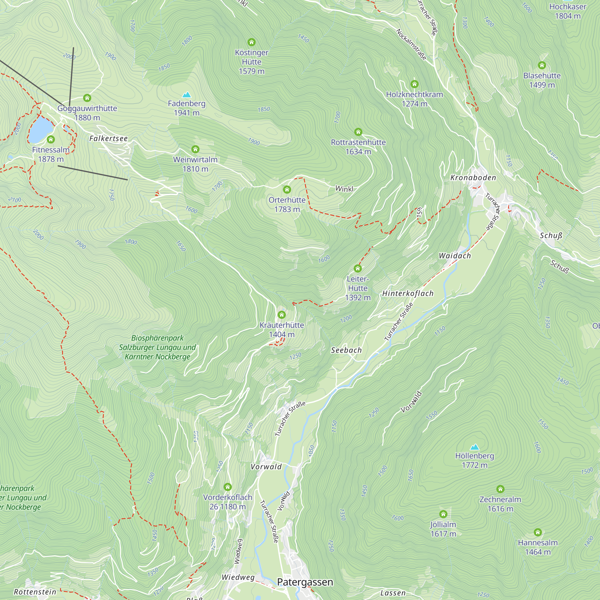 Bacherhütte map