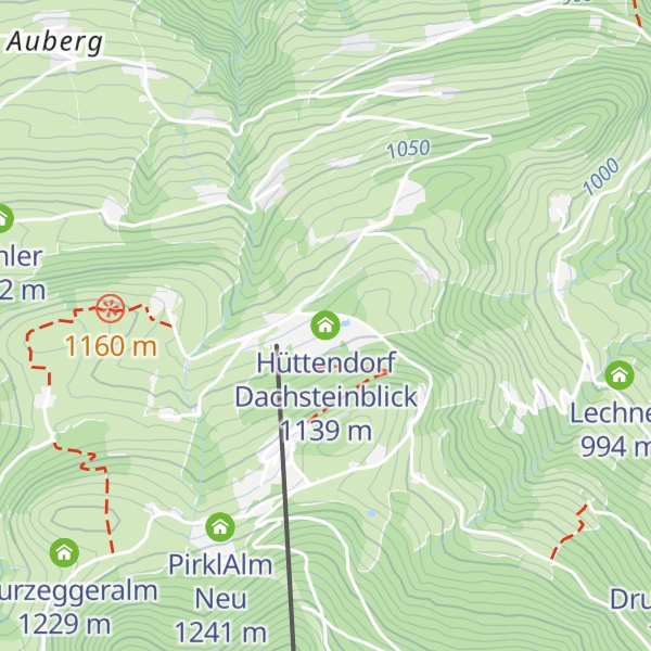 Map of Hüttendorf Dachsteinblick