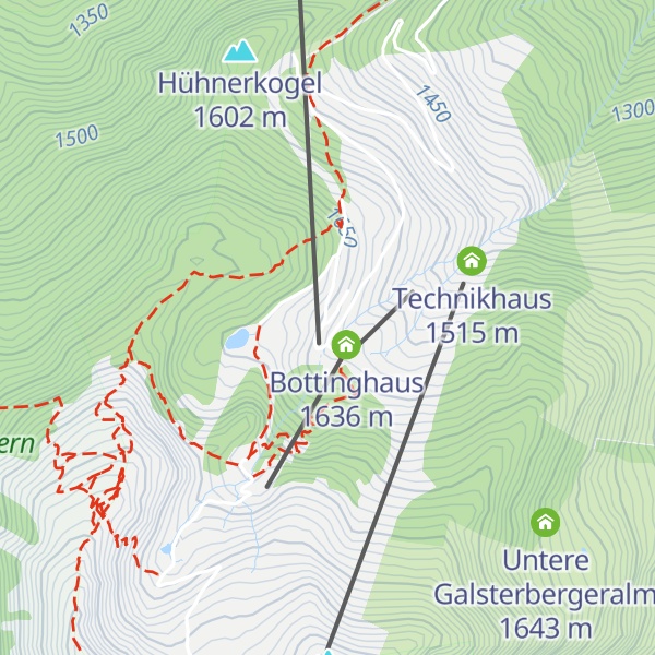 Map of Bergrettung Gröbming/ Diensthütte Galsterbergalm