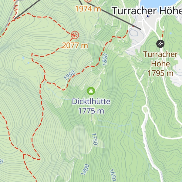 Map of Dicktlhütte