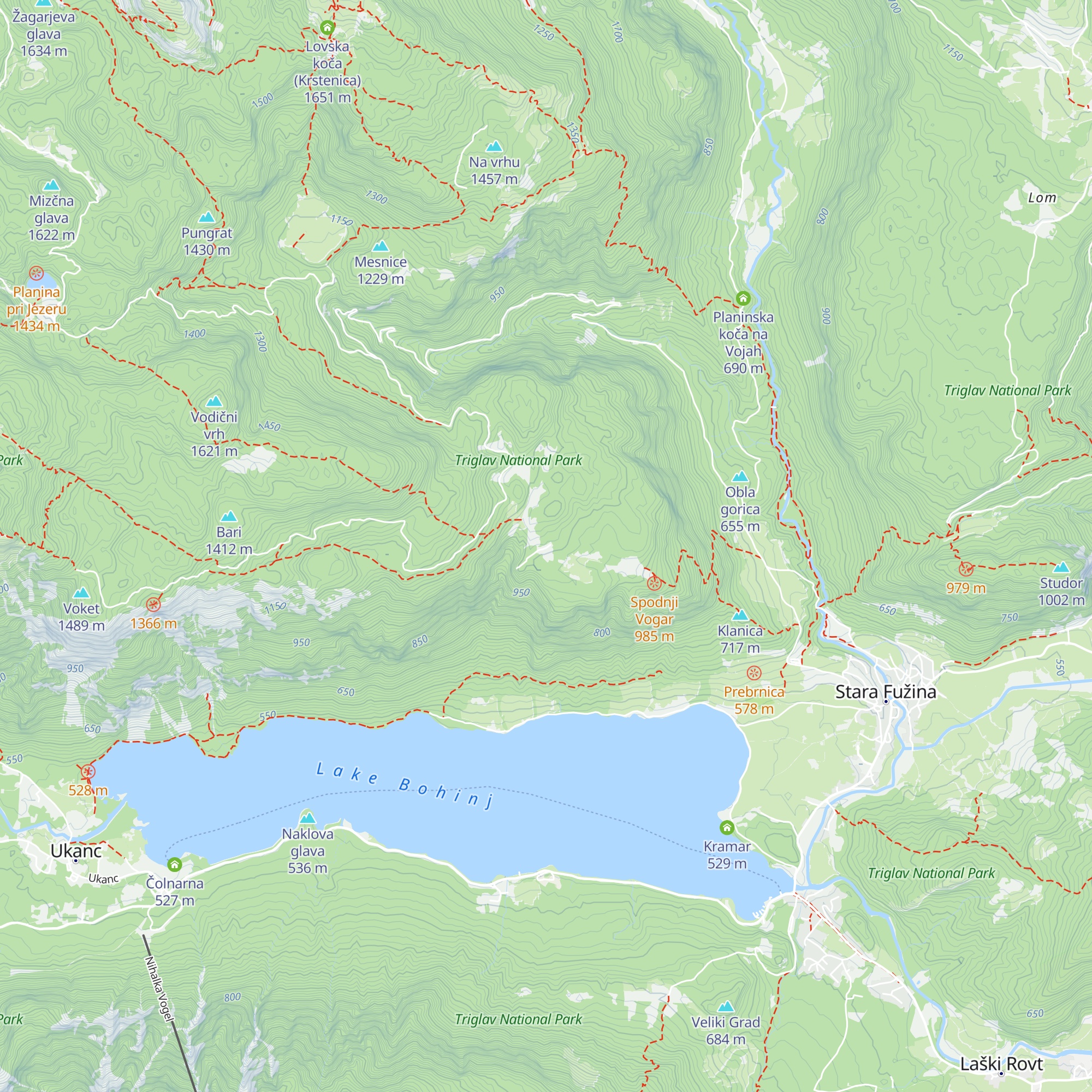 Kosijev dom na Vogarju map