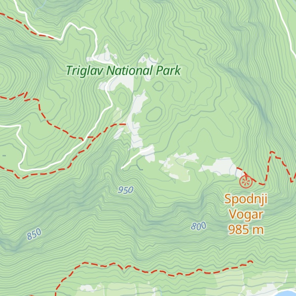 Map of Kosijev dom na Vogarju