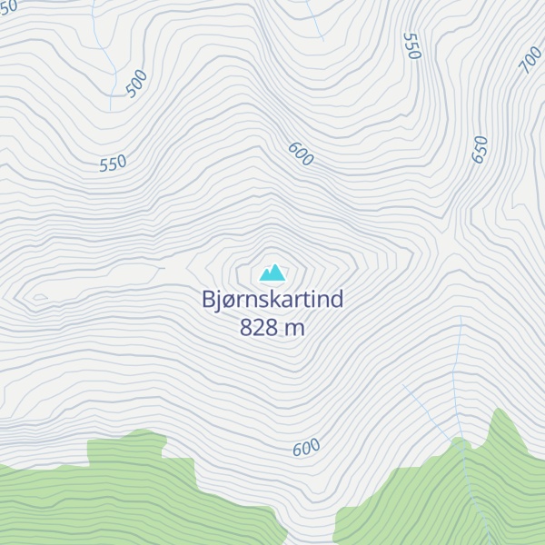 Map of Bjørnskartind