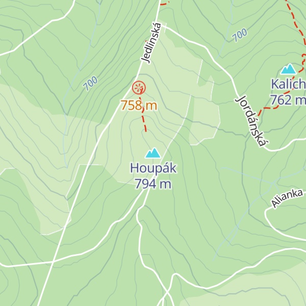 Map of Houpák