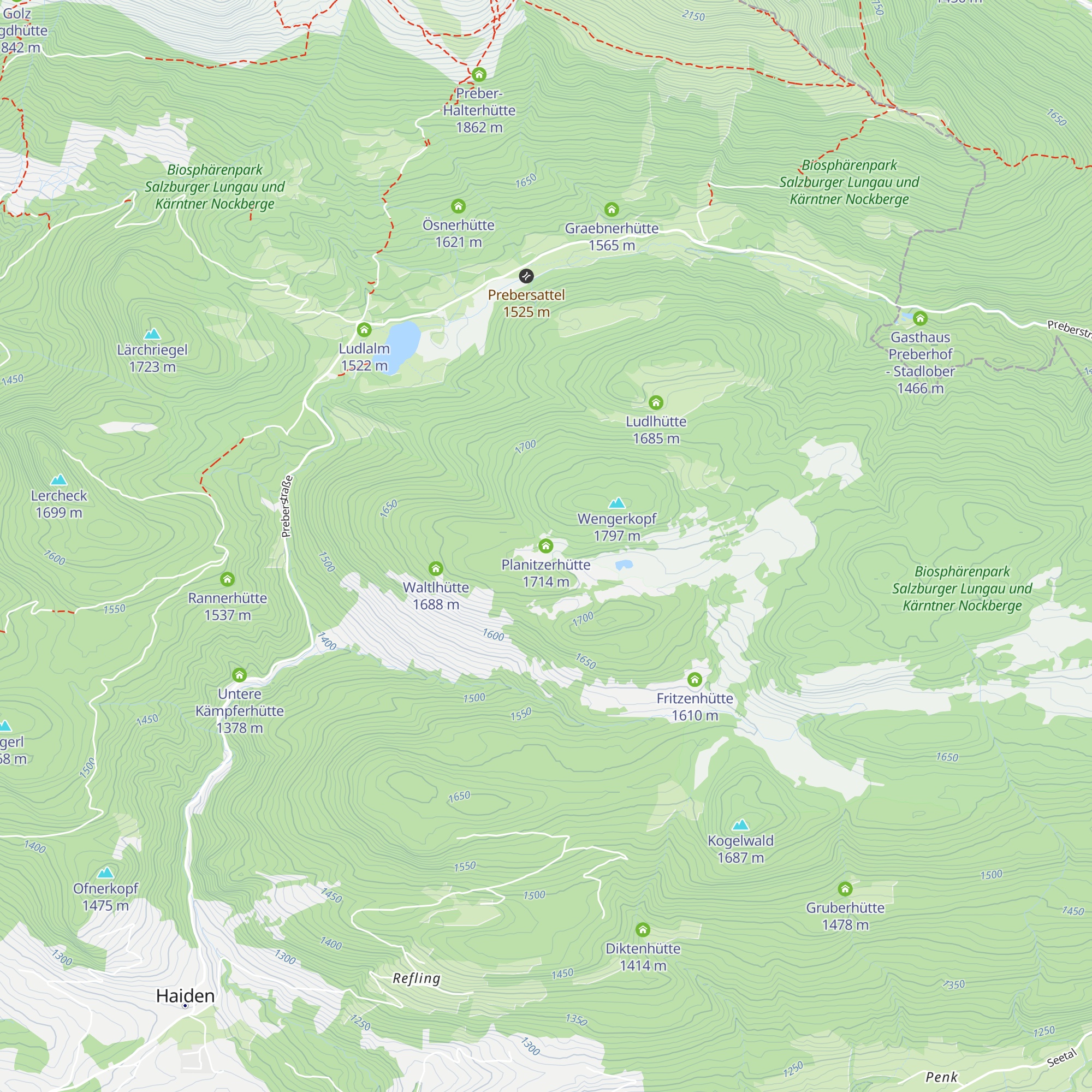 Planitzerhütte map