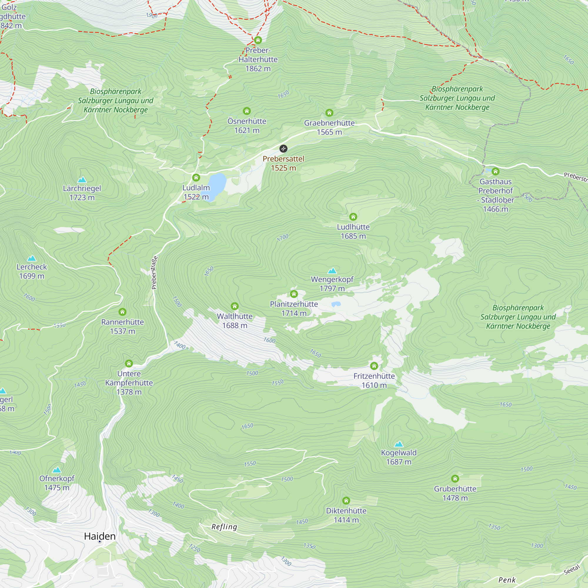 Planitzerhütte map