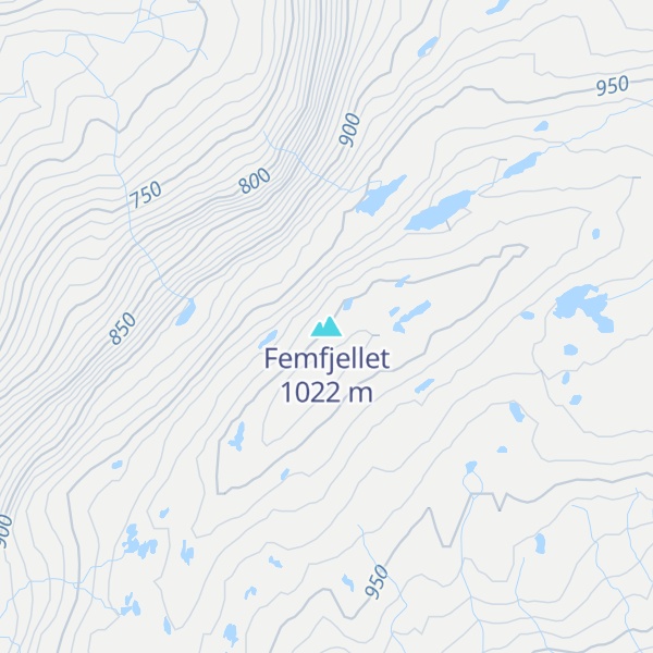 Map of Femfjellet