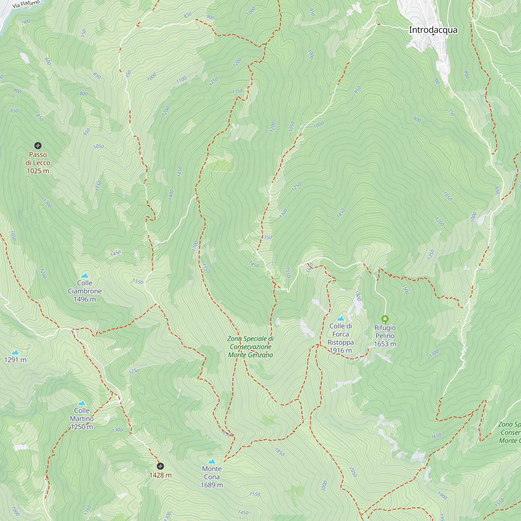 Rifugio La Defenza map