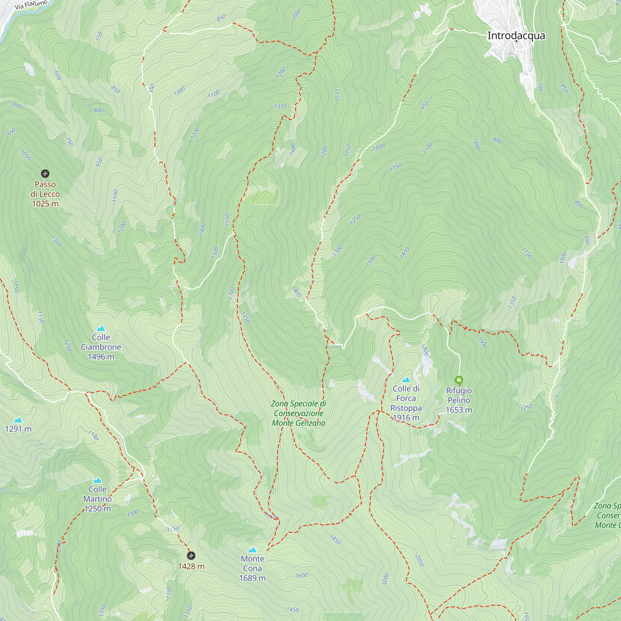 Rifugio La Defenza map