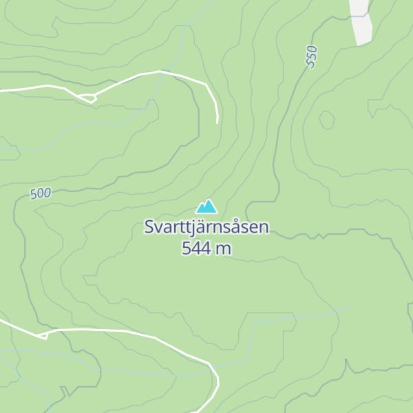 Map of Svarttjärnsåsen