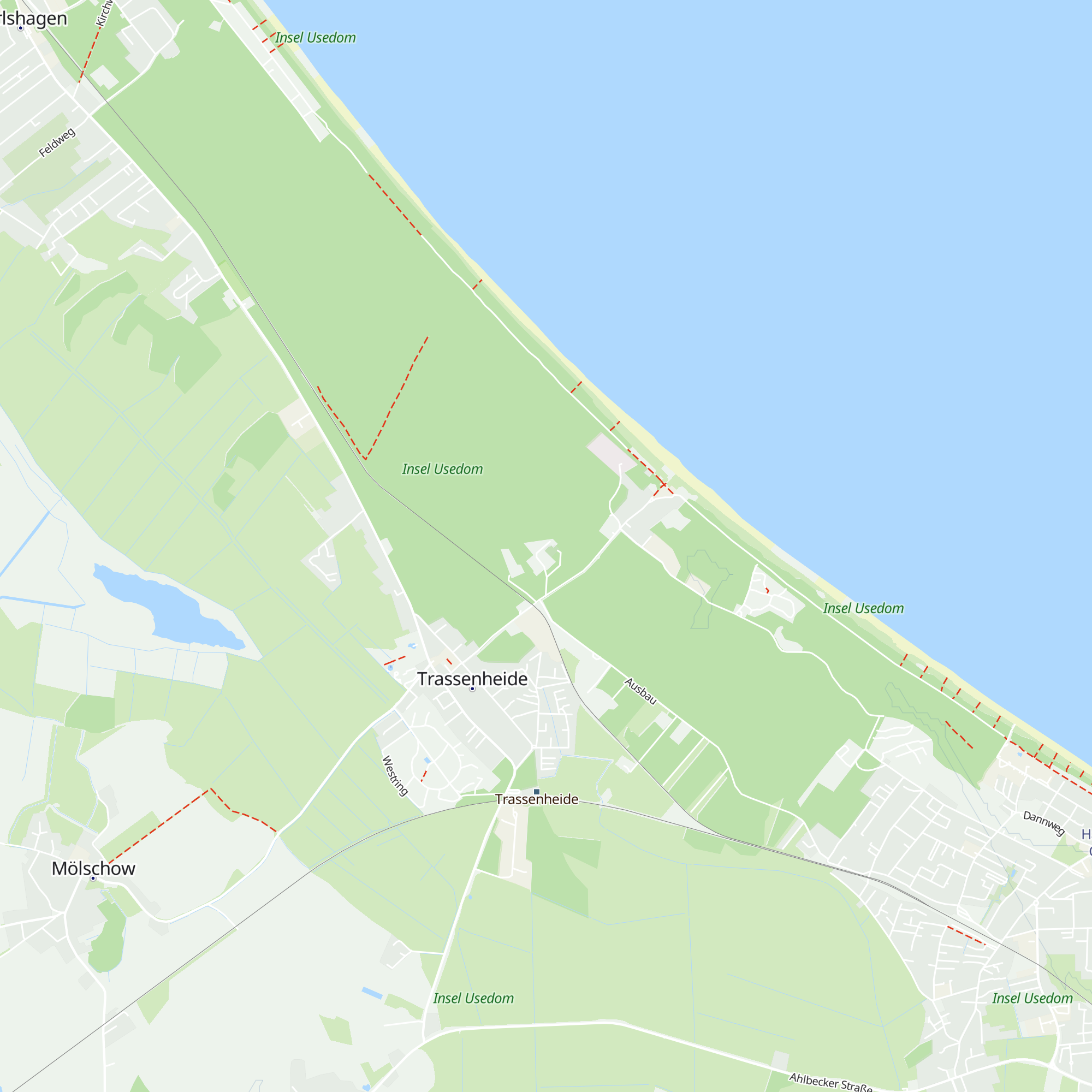 Feriencamp Ostseebad Trassenheide map