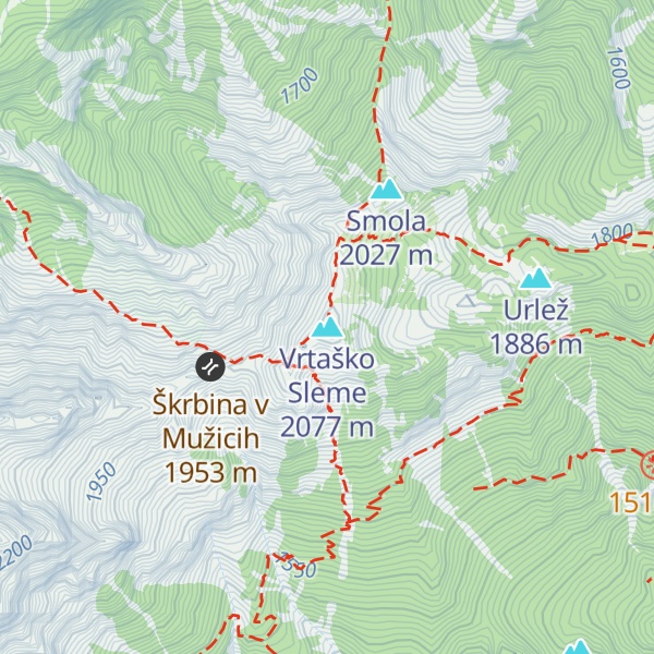 Map of Vrtaško Sleme