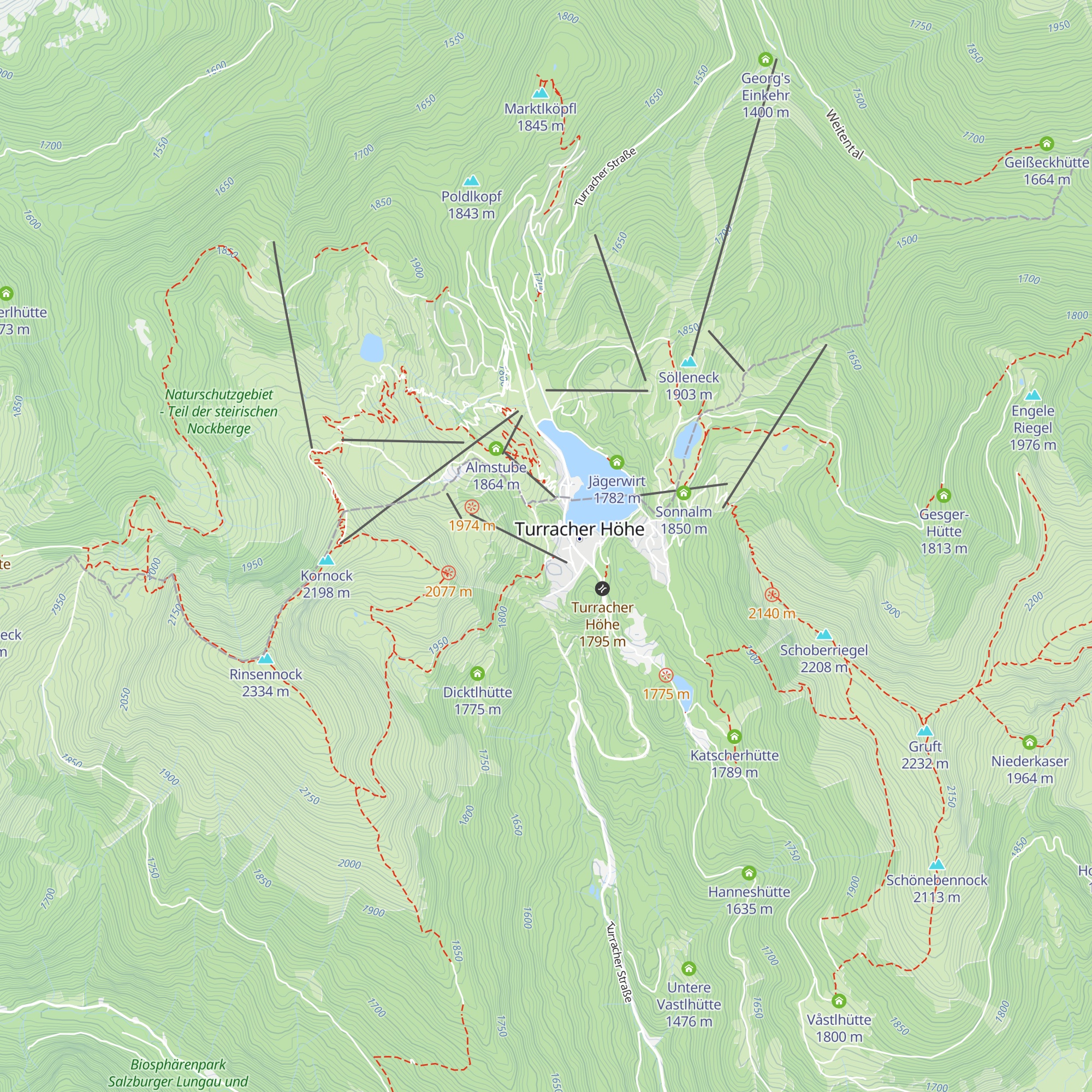 Spotzl Hütte map