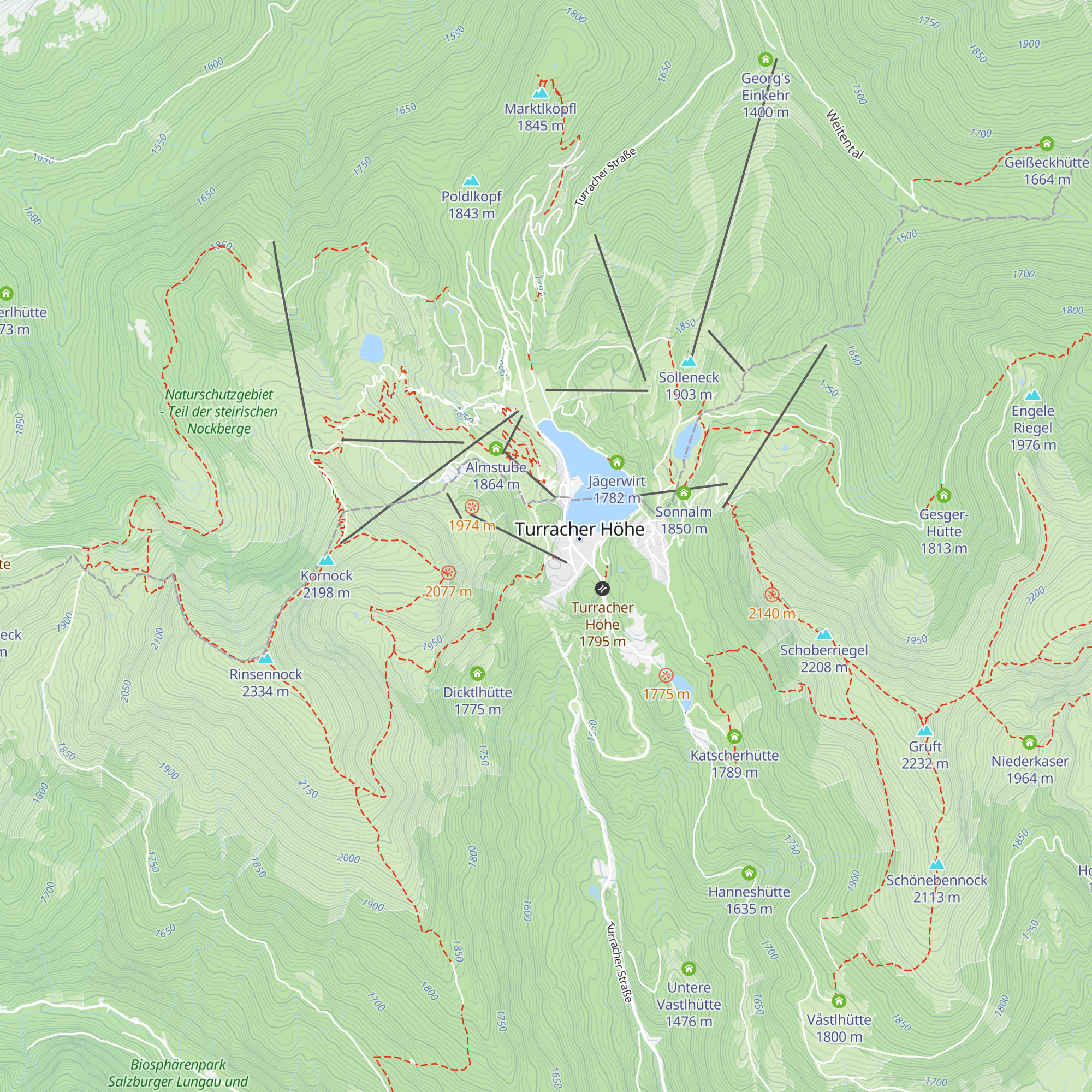 Spotzl Hütte map