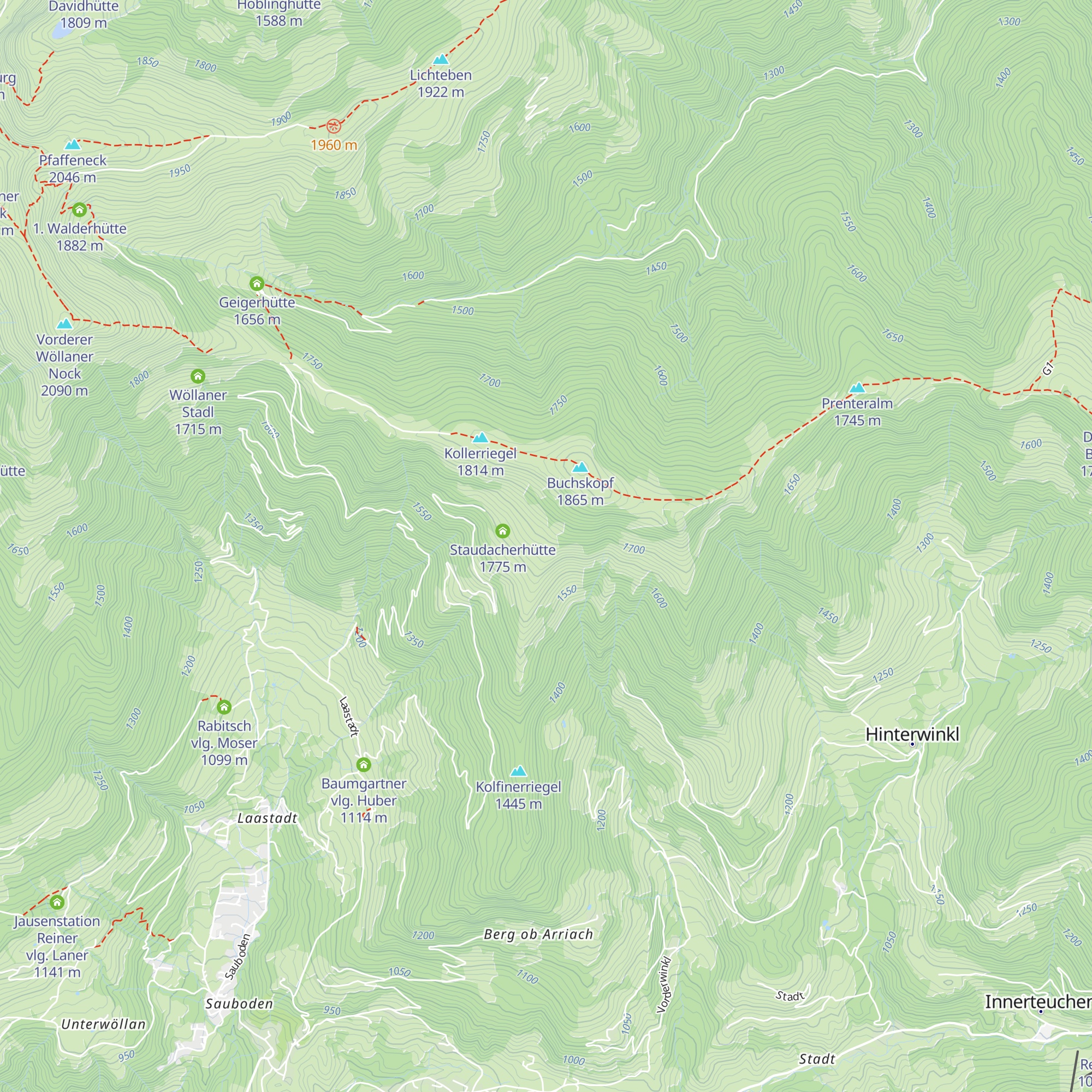 Staudacherhütte map