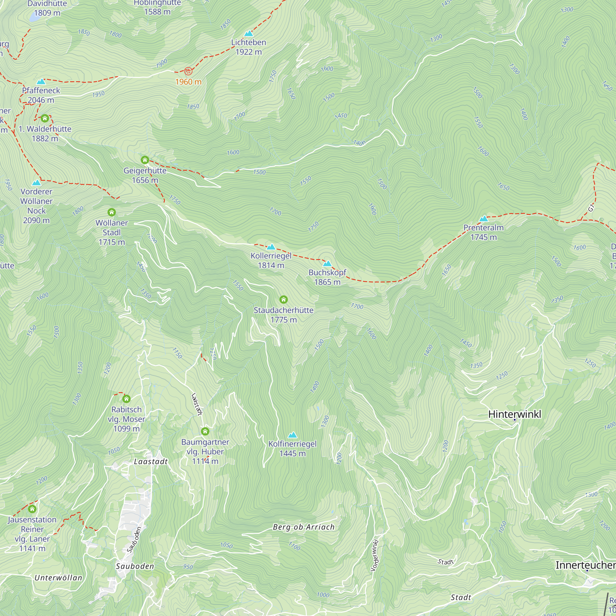 Staudacherhütte map
