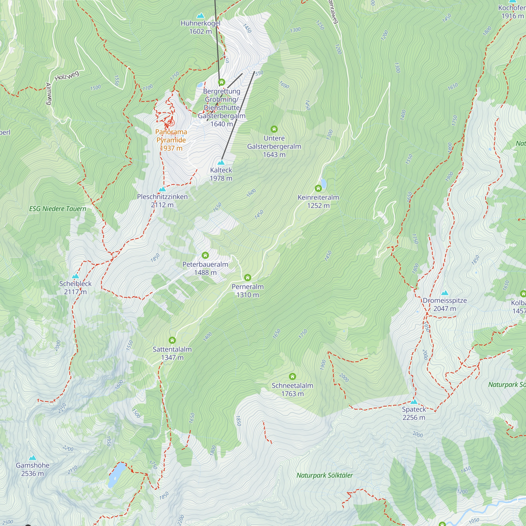 Lettmaieralm map