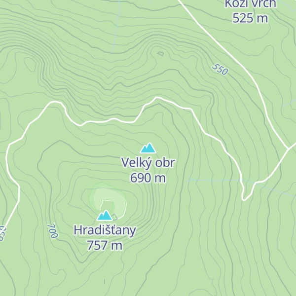 Map of Velký obr