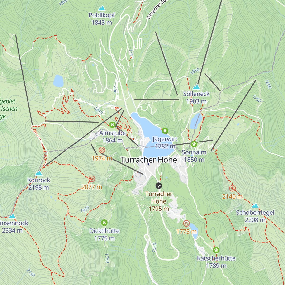 Tourismusverein Turracher Höhe map