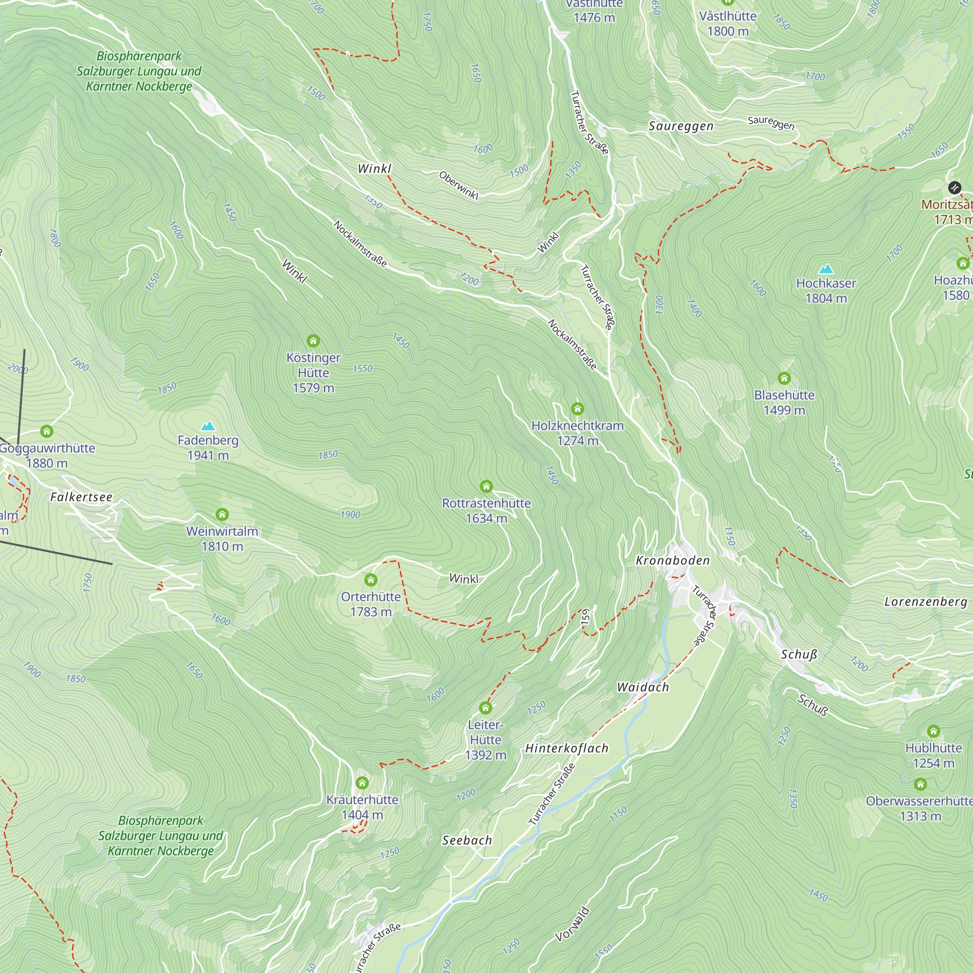 Rottrastenhütte map