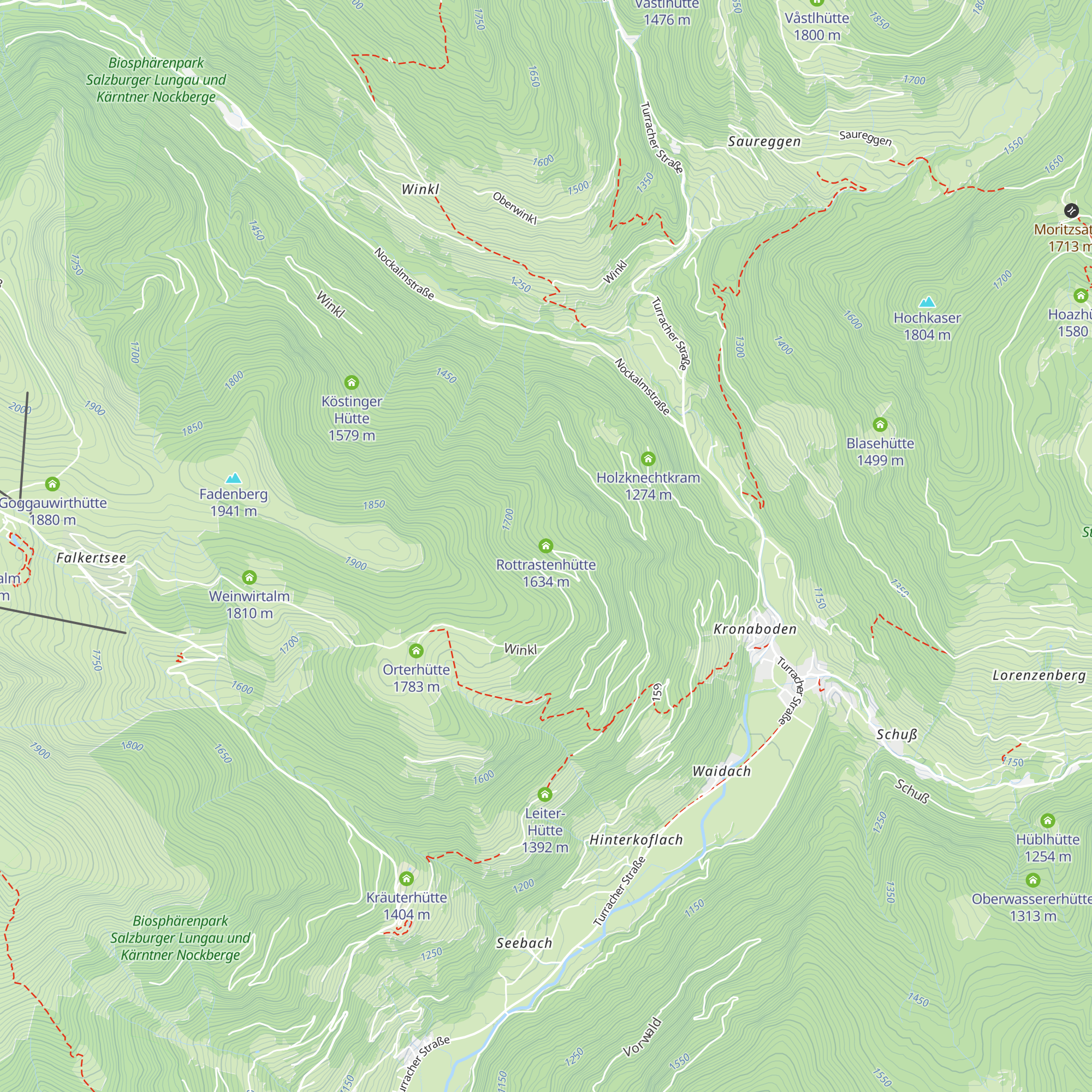 Rottrastenhütte map