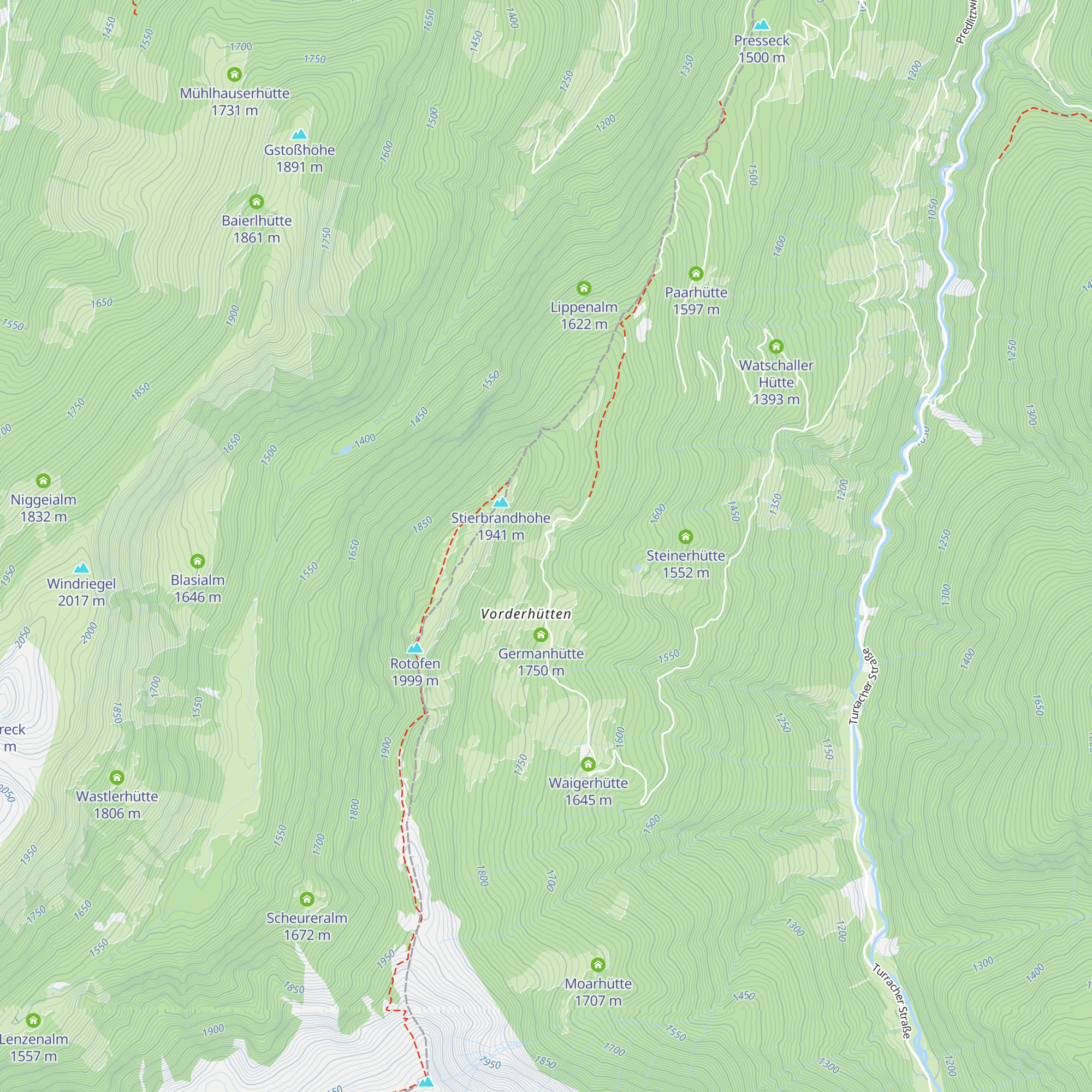 Eggerhütte map