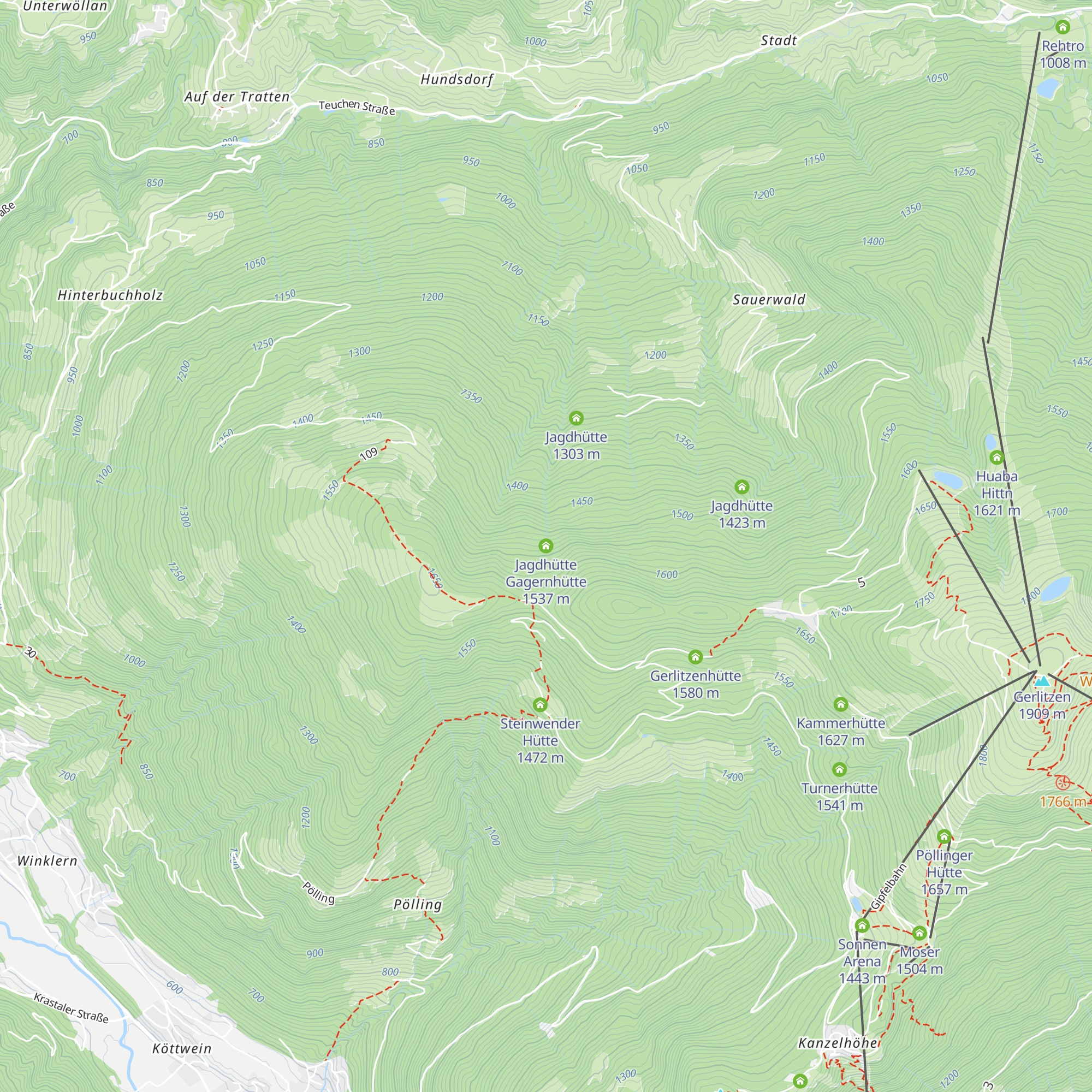 Jagdhütte Gagernhütte map