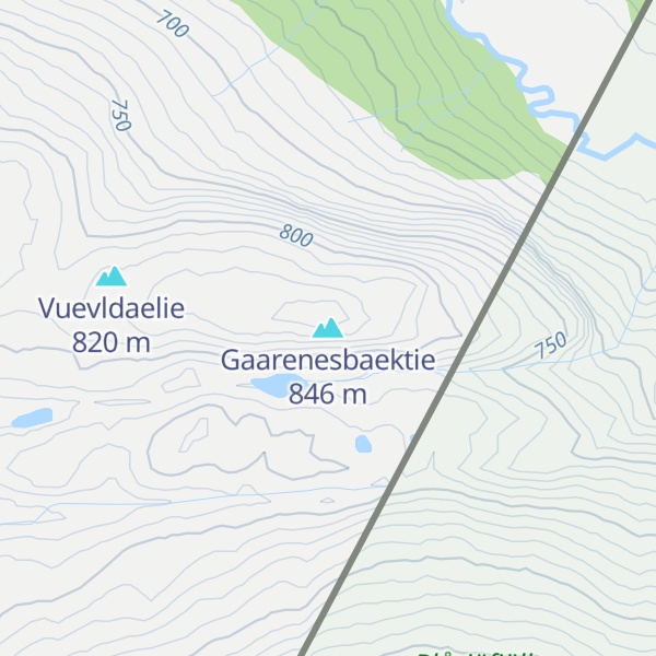 Map of Gaarenesbaektie