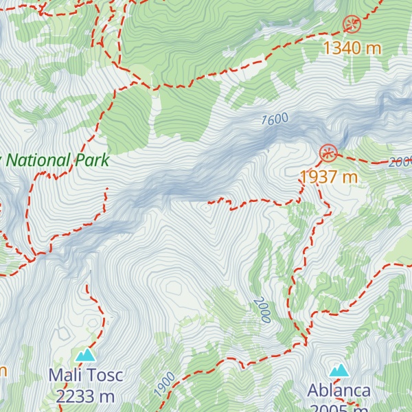 Map of Veliki Draški vrh